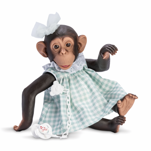 MONO REBORN LOLA LA CHIMPANCÉ VDO CUADROS VERDE