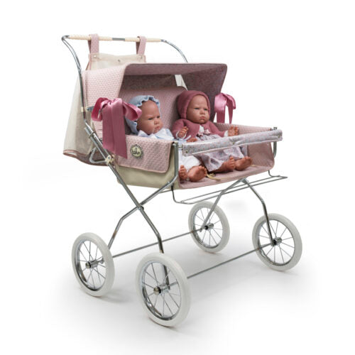 SILLA VINTAGE REBORN GEMELAR ROSA EMPOLVADO BBLUX